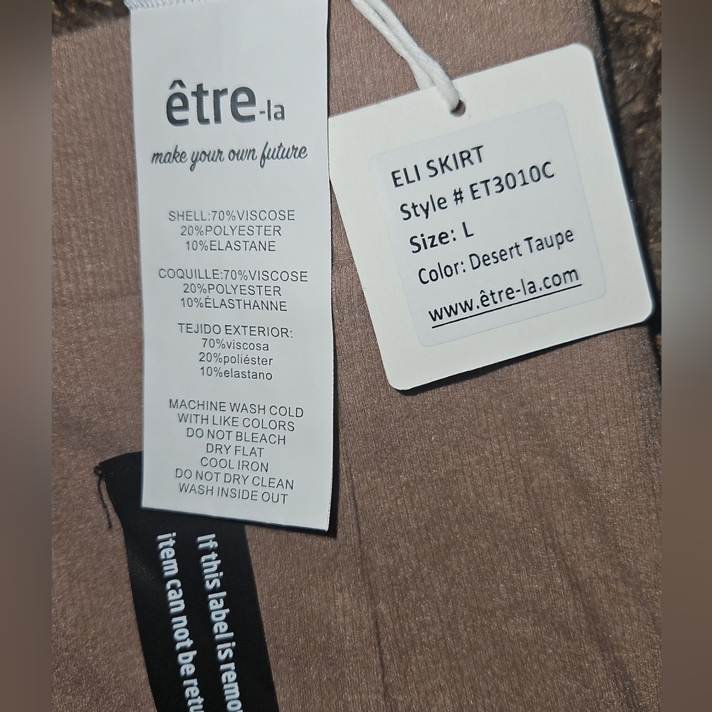 etre-la Elegant Beige Pencil Skirt - Picture 4 of 5